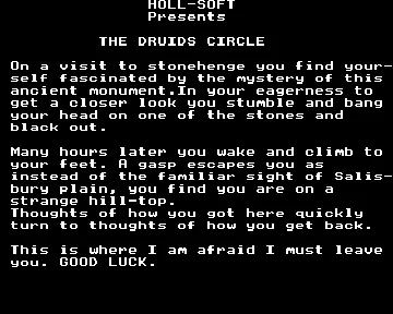 Druids Circle (198x)(Holl-soft) screen shot title